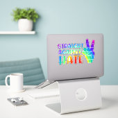 Recht tegen haat - LGBTQ+ Ally Pride Sticker (Laptop op bureau)