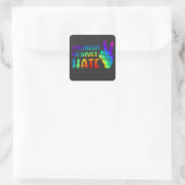 Recht tegen haat - LGBTQ+ Ally Pride Vierkante Sticker (Tas)