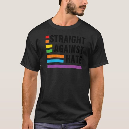 Recht tegen haat tegen lgbt Pride T-shirt (Voorkant)