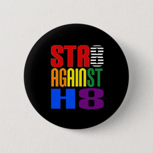 Recht tegen Hate LGBT Ally Round Ronde Button 5,7 Cm