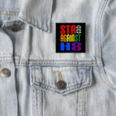 Recht tegen Hate LGBT Ally Vierkante Button 5,1 Cm (In situ)