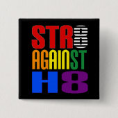 Recht tegen Hate LGBT Ally Vierkante Button 5,1 Cm (Voorkant)