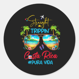 Recht Trippin Costa Rica Zomer Vakantie Pura V Ronde Sticker
