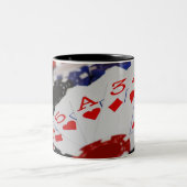 recht tweekleurige koffiemok (Center)