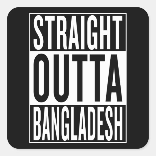 Recht uit Bangladesh Vierkante Sticker (Voorkant)