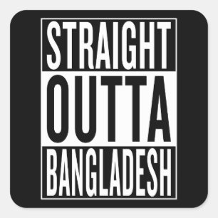Recht uit Bangladesh Vierkante Sticker