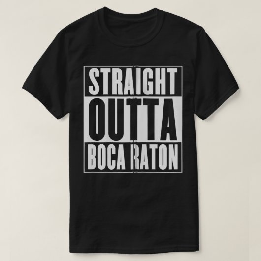 recht uit Boca Raton Zip T-shirt (Design voorkant)