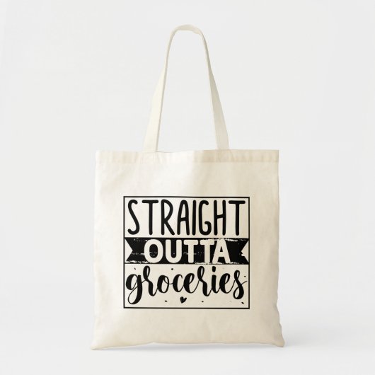 Recht uit boodschappen Canvas tas (Voorkant)