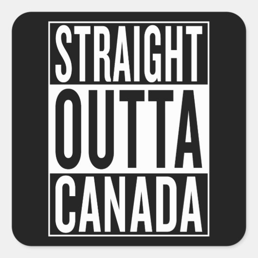 recht uit Canada Vierkante Sticker (Voorkant)