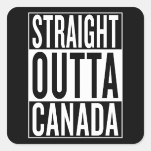 recht uit Canada Vierkante Sticker