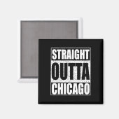 Recht uit Chicago Illinois State Magneet (Voorkant / Achterkant)