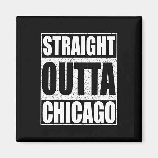 Recht uit Chicago Illinois State Magneet (Voorkant)