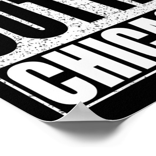 Recht uit Chicago Illinois State Poster (Hoek)