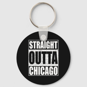 Recht uit Chicago Illinois State Sleutelhanger