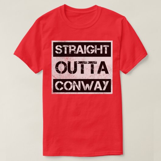 Recht uit Conway stad Arkansas  Distre T-shirt (Design voorkant)