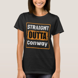 Recht uit Conway USA Retro Noodlijdende Vintage T-shirt