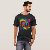 Recht uit de kast Rainbow LGBTQ Gay Pride T-shirt (Voorkant volledig)