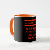 Recht uit de krankzinnige koffiegrote mok (Voorkant links)