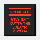 Recht uit de krankzinnige koffiegrote mok magneet (Voorkant)