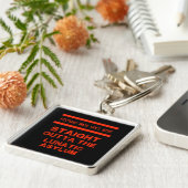 Recht uit de krankzinnige koffiegrote mok sleutelhanger (Zijkant)