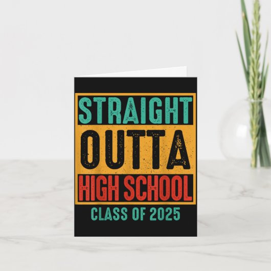 Recht uit de middelbare schoolklas van 2025 hoog kaart (Voorkant)