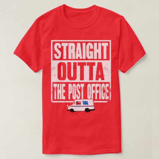 Recht uit de post kantoor t-shirt (Design voorkant)