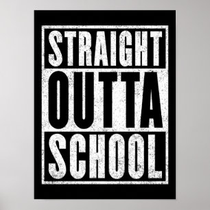 Recht uit de school (noodversie) poster