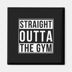 Recht uit de sportschool Grappig Bodybuilding Gewi Magneet