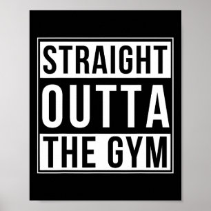Recht uit de sportschool Grappig Bodybuilding Gewi Poster