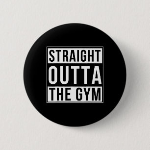 Recht uit de sportschool Grappig Bodybuilding Gewi Ronde Button 5,7 Cm