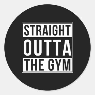 Recht uit de sportschool Grappig Bodybuilding Gewi Ronde Sticker