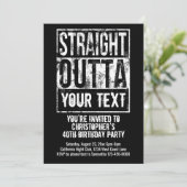 Recht uit de uitnodiging van het douaneverjaardags (Staand voorkant)