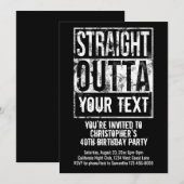 Recht uit de uitnodiging van het douaneverjaardags (Voorkant / Achterkant)