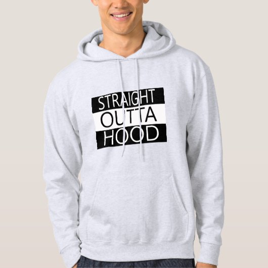 Recht uit een kap of voeg uw grappige aanpasbare hoodie (Voorkant)