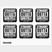 Recht uit Gainesville Square Sticker (Vel)