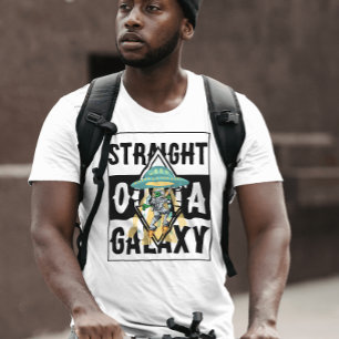 Recht uit galaxy Alien Grappig citaat Grafisch T-shirt