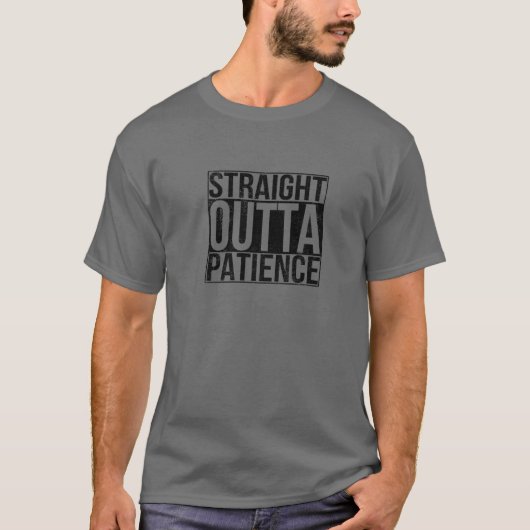Recht uit geduldige kleding t-shirt (Voorkant)