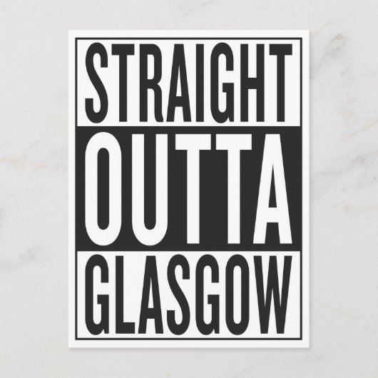 recht uit Glasgow Briefkaart (Voorkant)