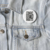 recht uit Haïti Ronde Button 5,7 Cm (In situ)