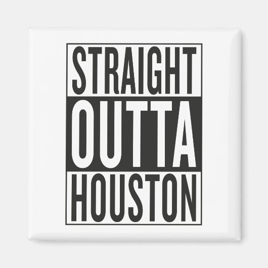 recht uit Houston Magneet (Voorkant)