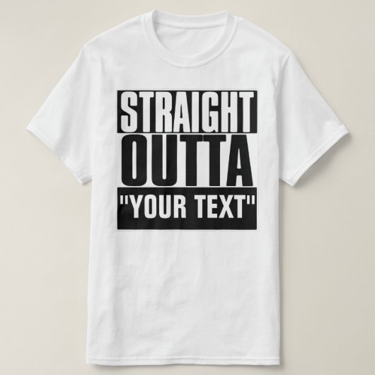 RECHT UIT JE TEKST T-Shirt (Design voorkant)