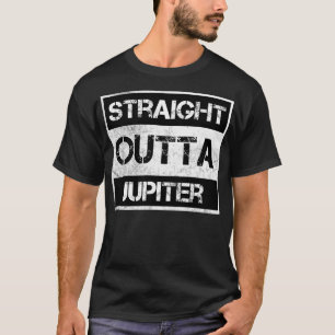 Recht uit Jupiter stad Florida Vintage Distre T-shirt