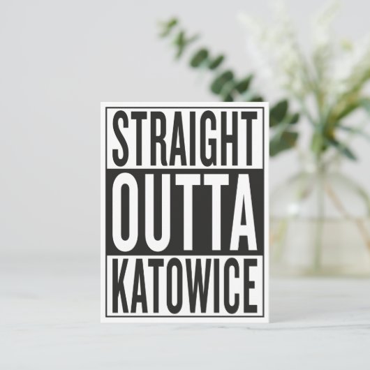 recht uit Katowice Briefkaart (Staand voorkant)