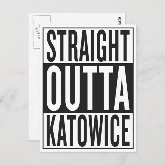 recht uit Katowice Briefkaart (Voorkant / Achterkant)