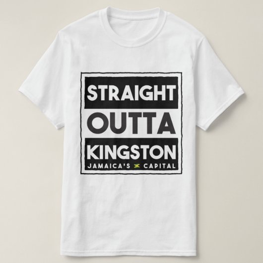 Recht uit Kingston Jamaica T-shirt (Design voorkant)