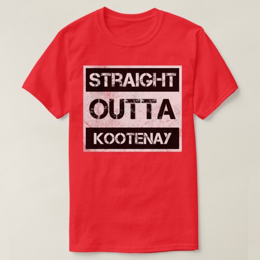 Recht uit Kootenay National Park Canada Vinta T-shirt (Design voorkant)