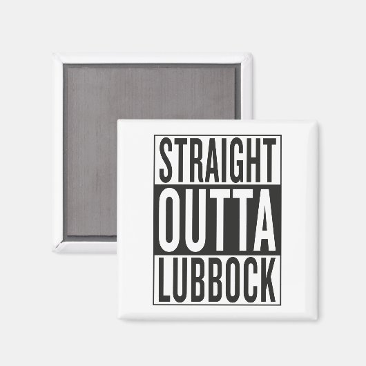 recht uit Lubbock Magneet (Voorkant / Achterkant)