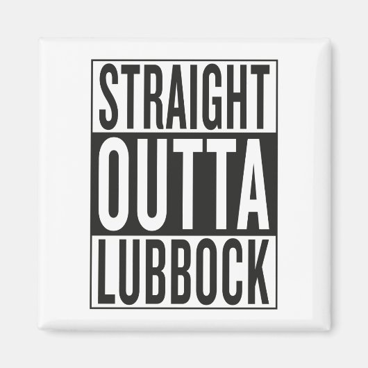 recht uit Lubbock Magneet (Voorkant)