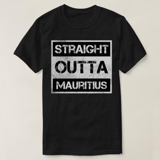 Recht uit Mauritius Reizigerscadeau Land EXP T-shirt (Design voorkant)