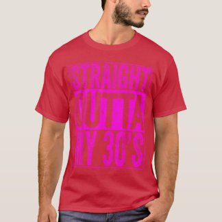 Recht uit mijn 30-er jaren 40e verjaardag Mannen V T-shirt